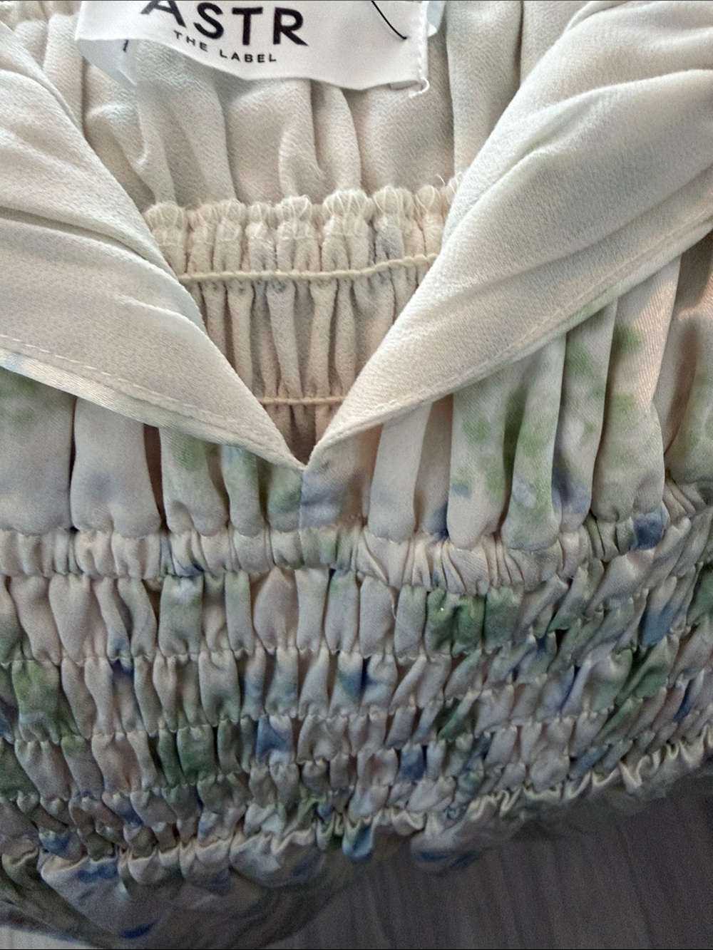 Astr the label blue and green floral dress